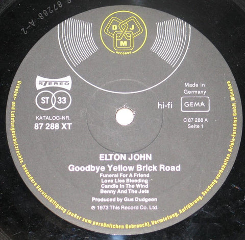 Goodbye Yellow Brick Road by Elton John - Vintage Vinyl