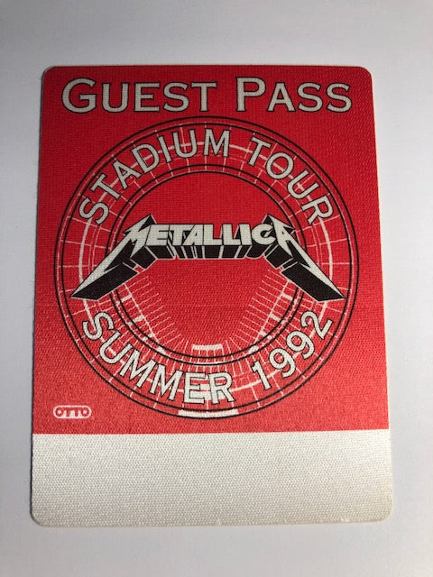 Metallica - Stadium Tour 1992 - Backstage Pass ** Rare