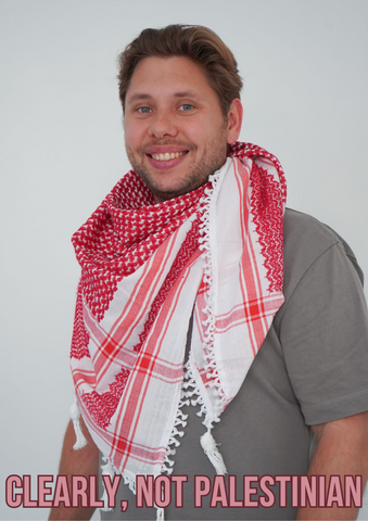 Official Red and White Hirbawi Kufiya / Keffiyeh - Palestinian