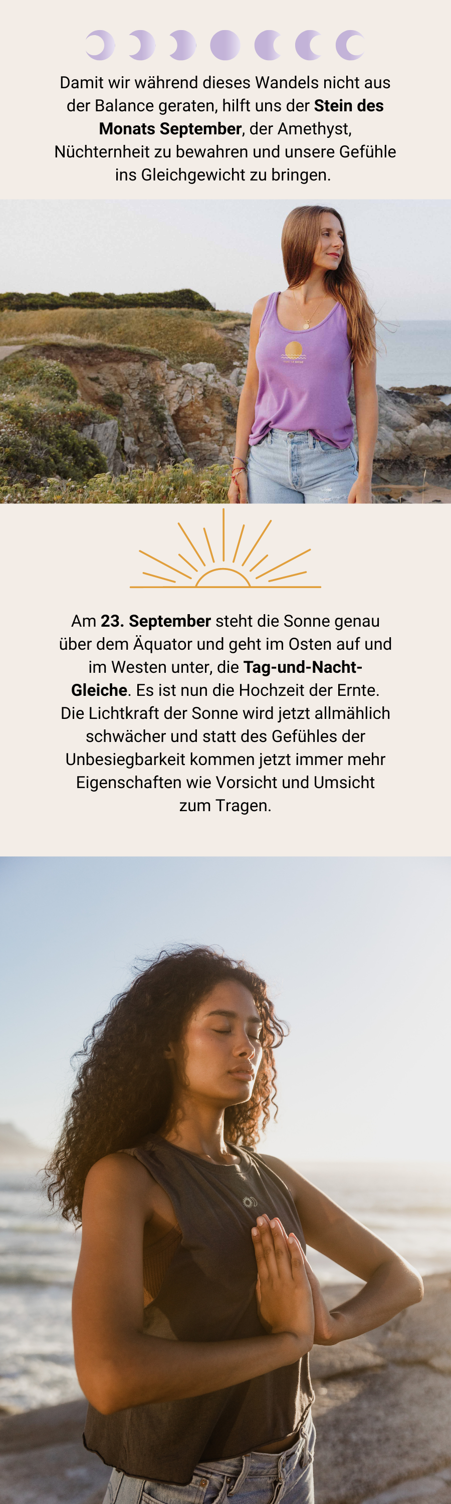 Rock on & Namasté: Dein Blog für Faire Mode, Mindfulness & Nachhaltigkeit. Hello September - Entdeckt mit uns die Besonderheiten des bevorstehenden Monats September! ✓fair ✓vegan ✓nachhaltig | By Laura Malina Seiler | Nachhaltige Mode, Blogartikel, Fair Fashion, Inspiration, Empowerment, Spiritualität & Onlineshops |