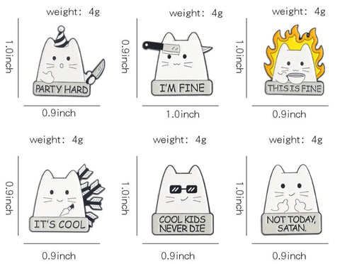 I'm Fine Enamel Pins