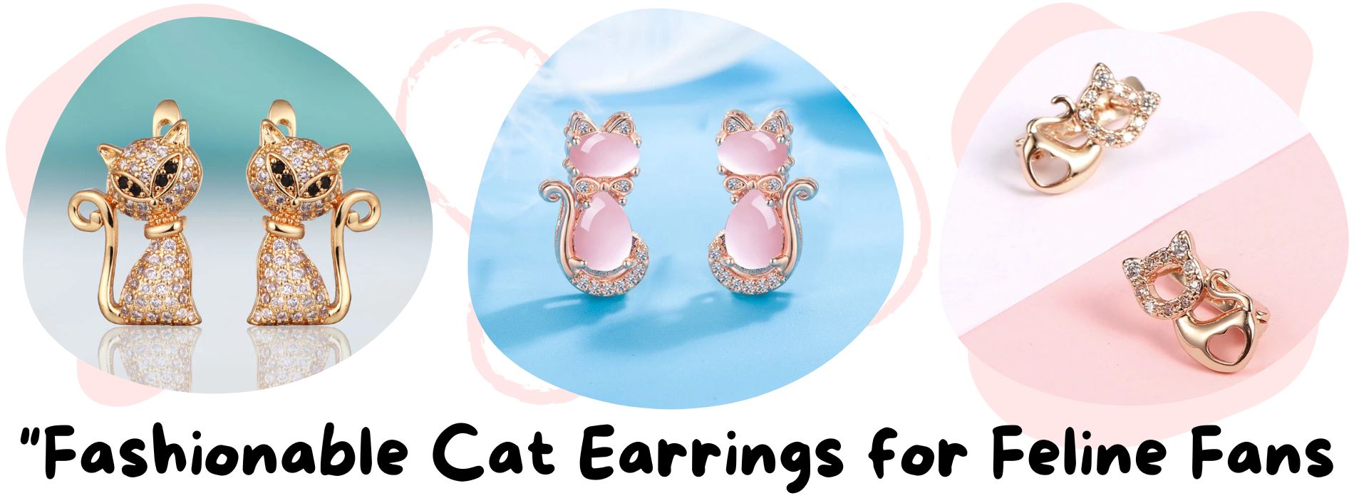 boucles d'oreilles chat