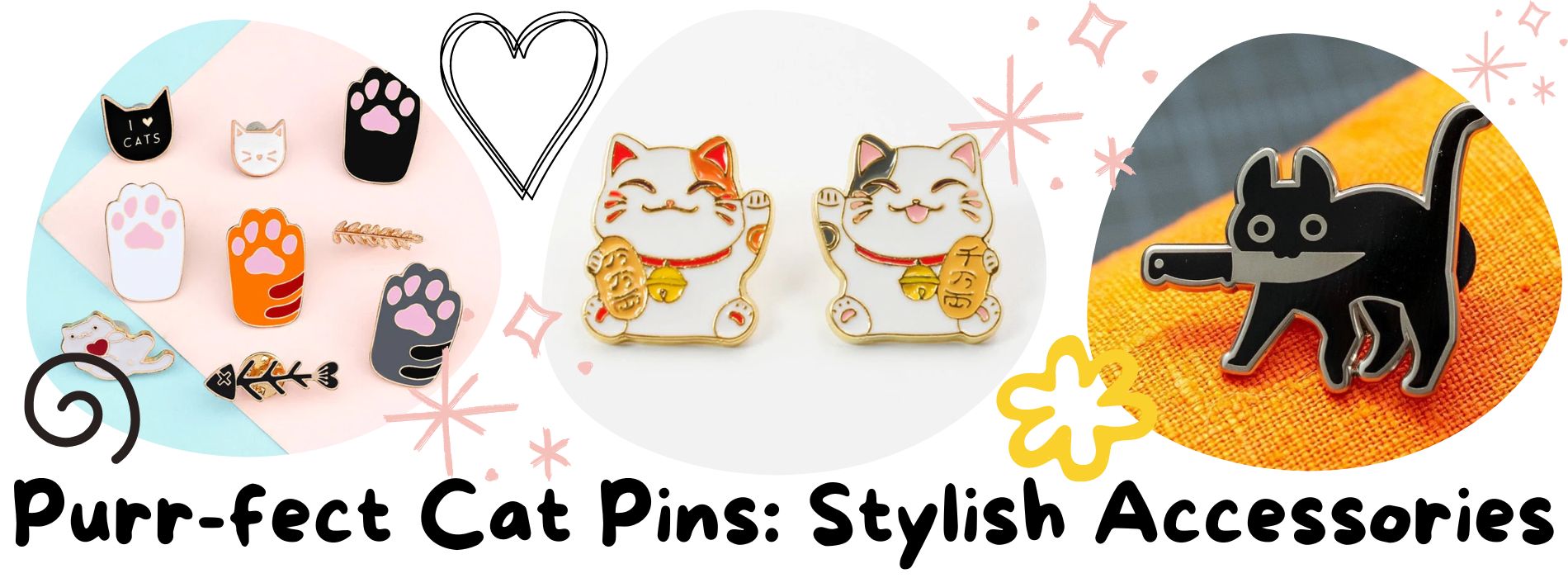 Couple Cat Enamel Pins