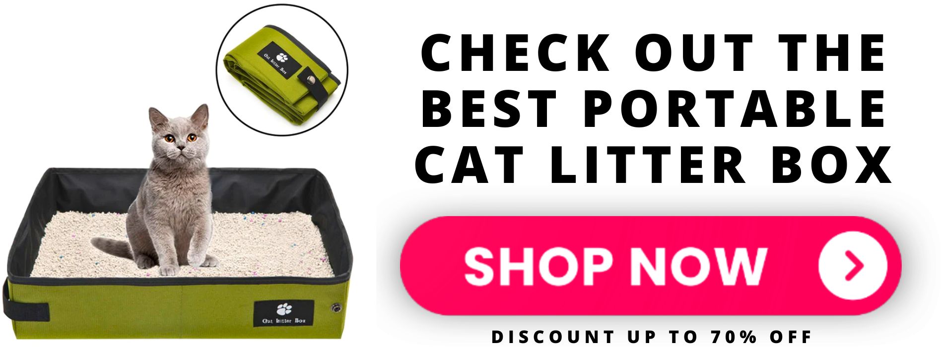bac à litière portable pour chat