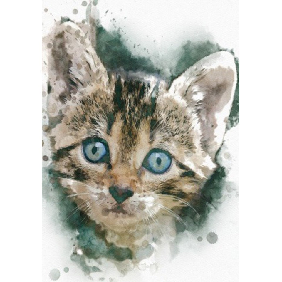  YEEIFFD Cat Diamond Painting by Numbers, Calico Cat