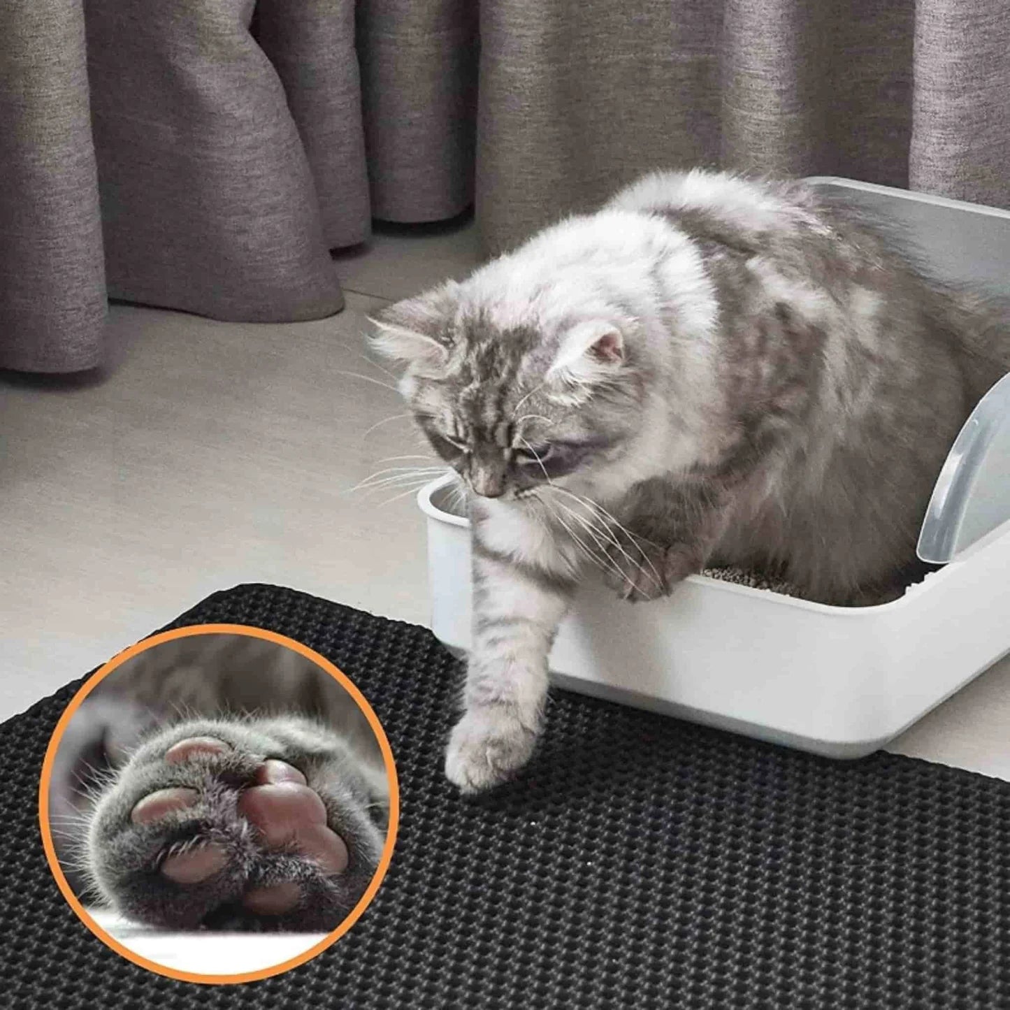 Tapis de litière pour chat