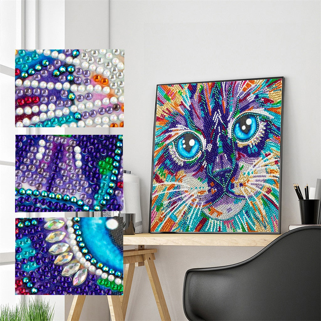  Mimik Smiling Fat Cat Diamond Painting,Paint by Diamonds for  Adults, Diamond Art with Accessories & Tools,Wall Decoration  Crafts,Relaxation and Home Wall Decor 8x12 Inch