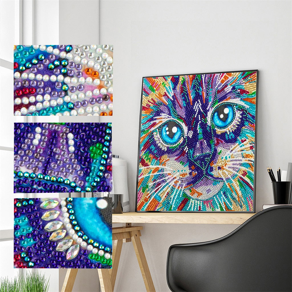 Rainbow Cat Diamond Painting  Full Drill – Diamondpaintingpro