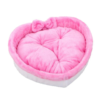 Heart Shaped Cat Bed - Pink / M / China