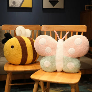 Cute Butterfly Beetle Bee Soft Plush Stuffed Cushion Pillow Doll - MsHormony