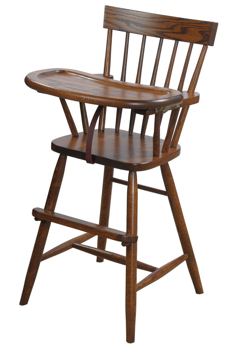 solid wood high chair amish