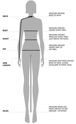 BODY MEASUREMENT CHART - Amos Originals