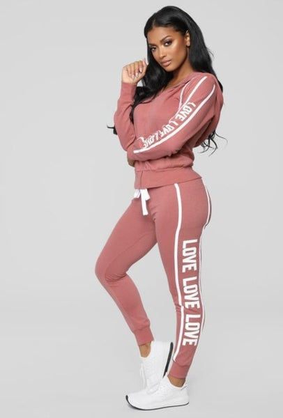 love pink plus size sweat suits