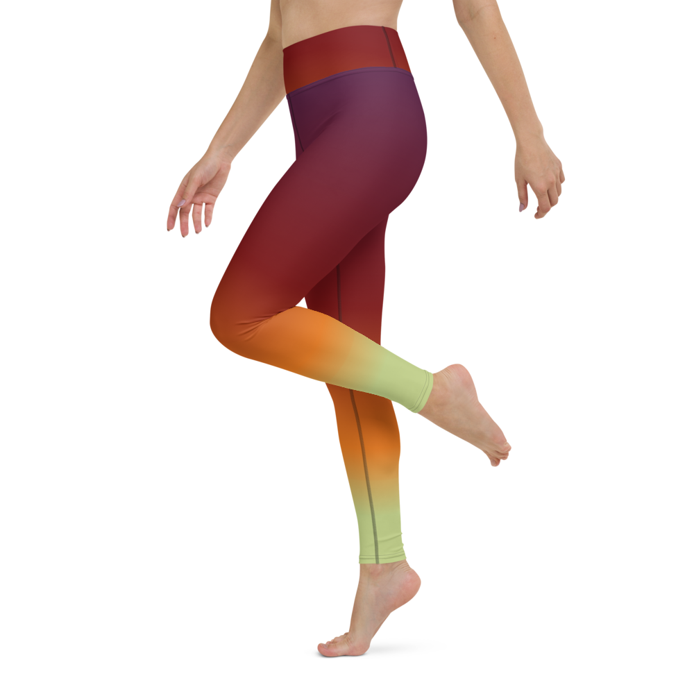Yoga Pants & High Waist Leggings - Neon Crimson | TopGurl Workout Printed Activewear Athleisure - TOPGURL