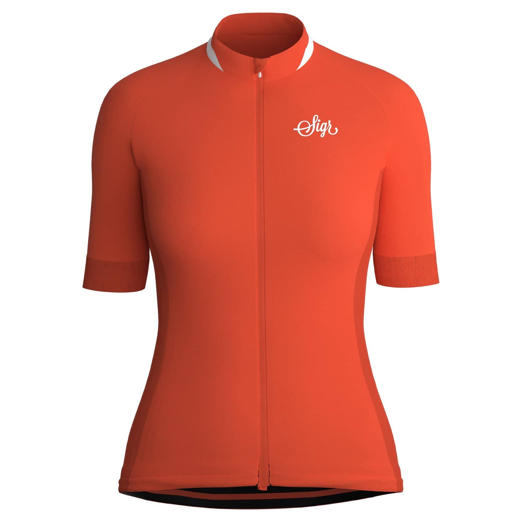 orange cycling jersey womens