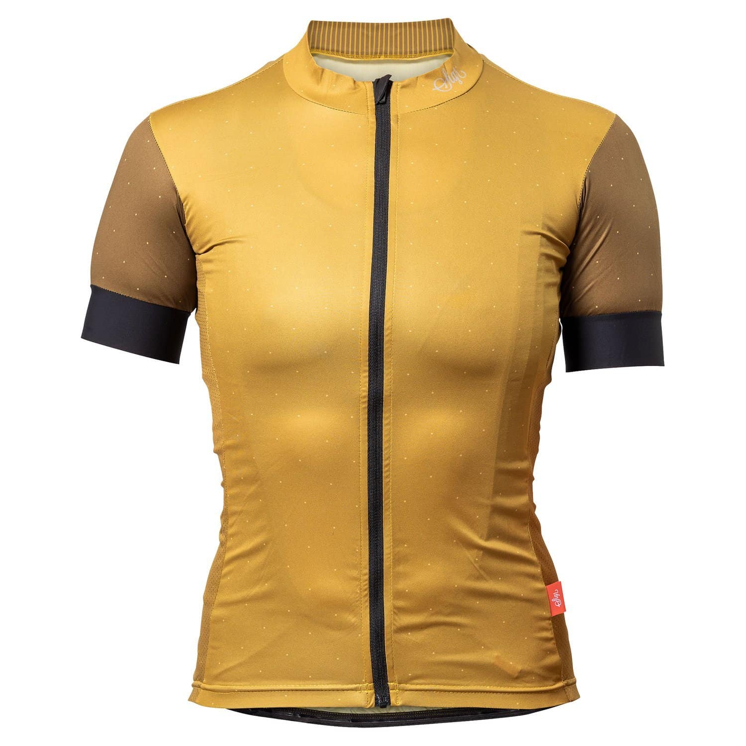 yellow cycling shirt