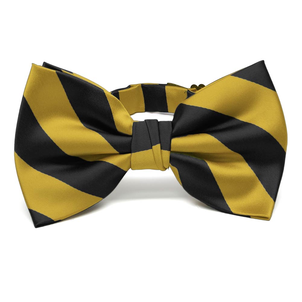 black and gold bow tie