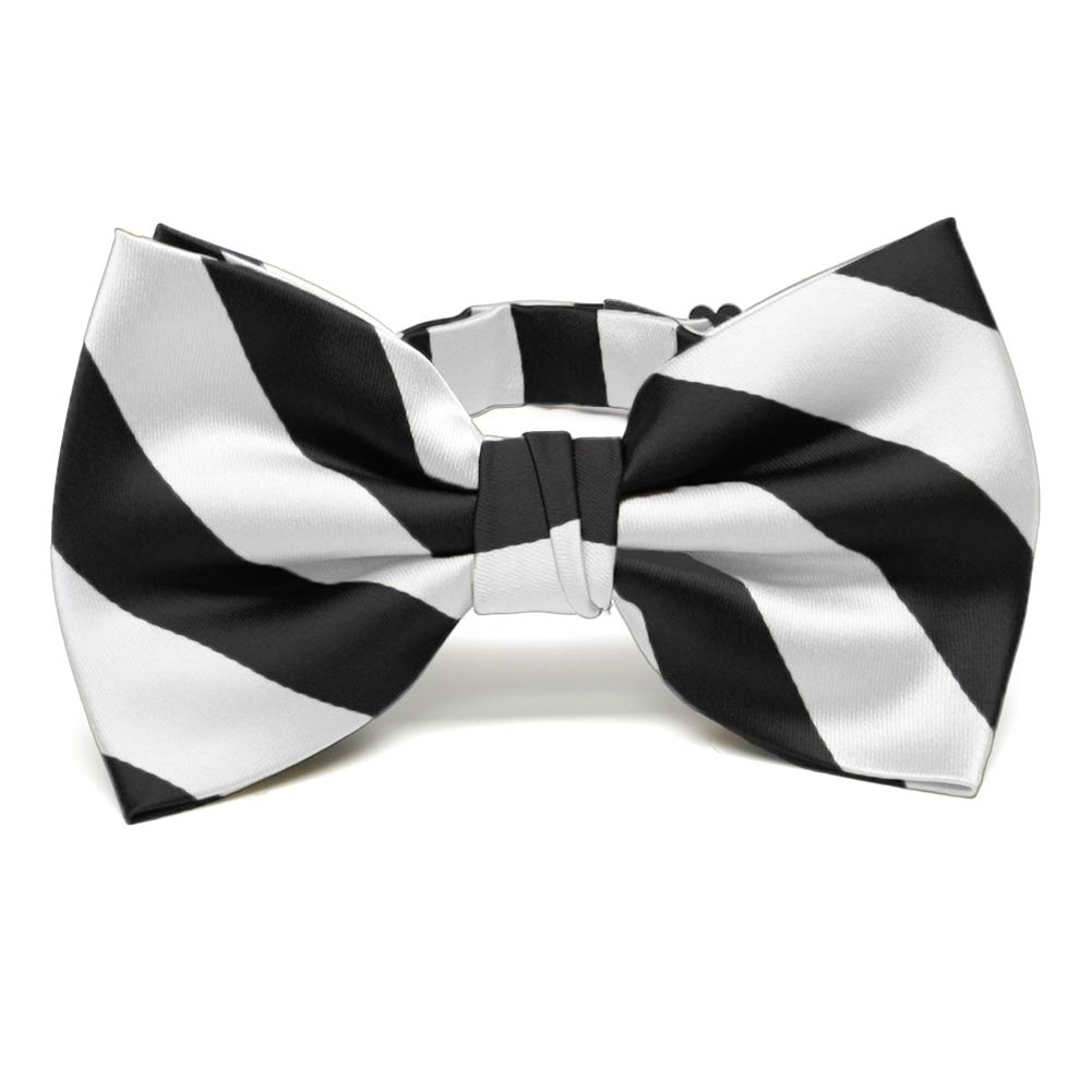 Black And White Striped Bow Ties Shop At Tiemart Tiemart Inc 1261