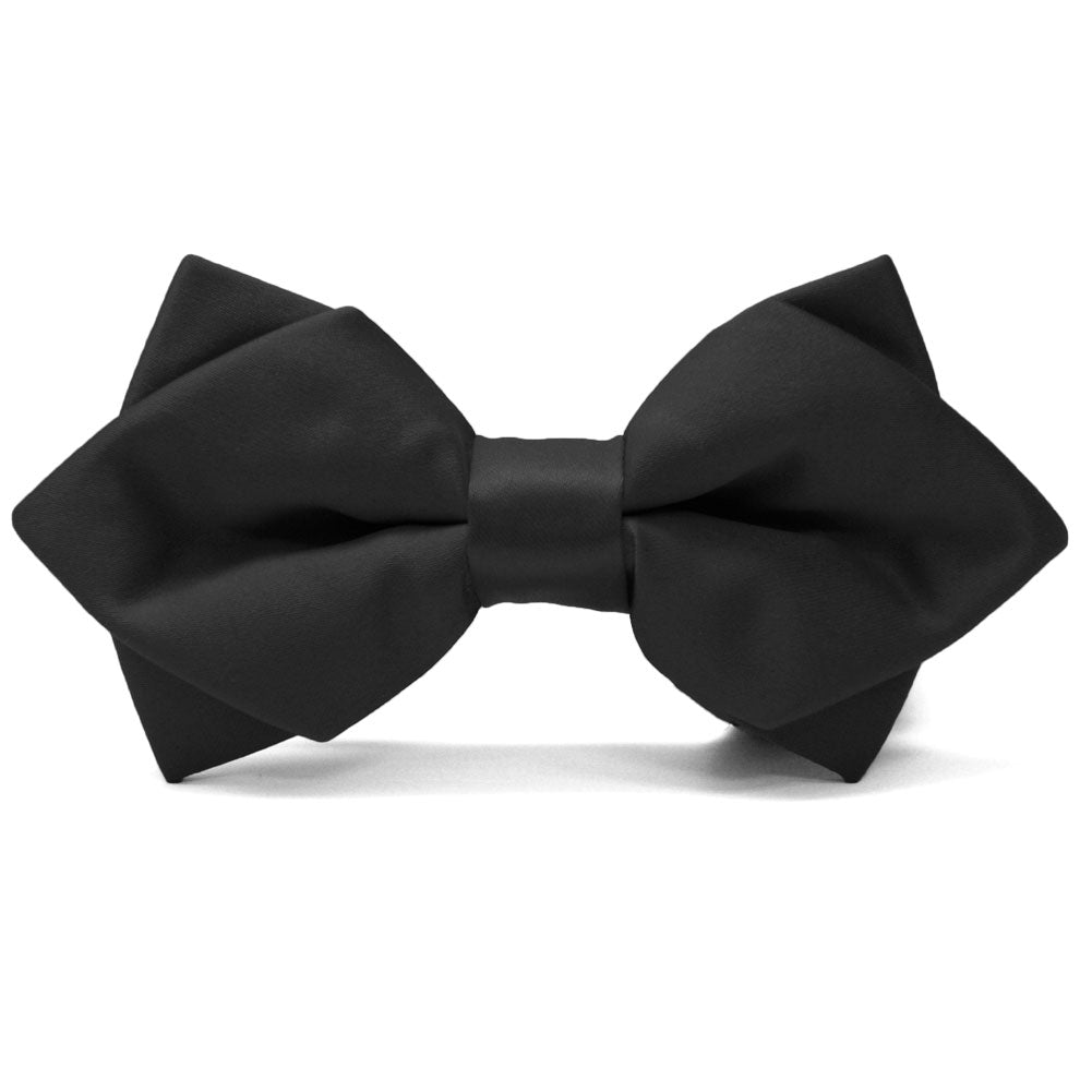 Men's Black Diamond Tip Bow Tie | Shop at TieMart – TieMart, Inc.