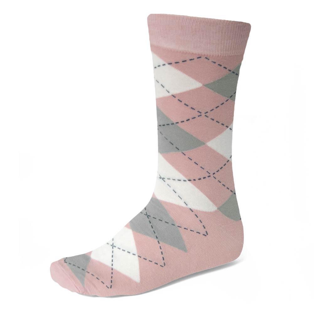 blush and navy men's socks