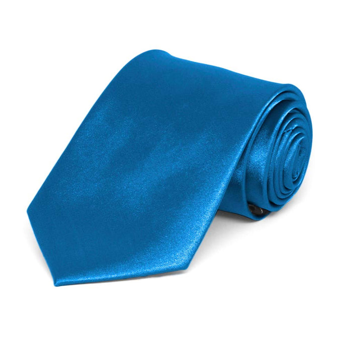 Dodger Blue Satin Fabric Swatch | Dodger Blue Fabric Swatch for Men's  Wedding Ties and Accessories 