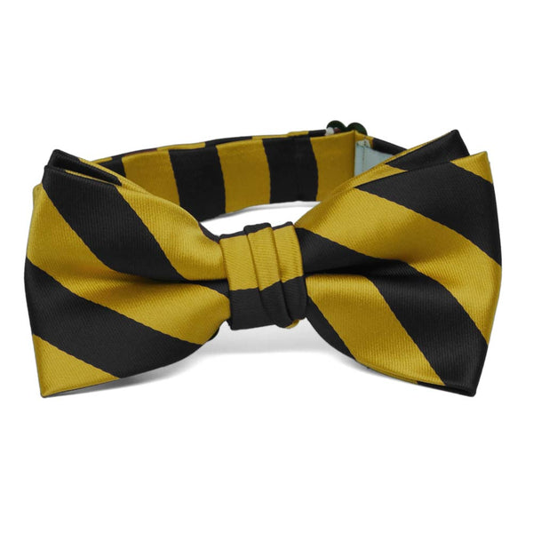 black and gold bow tie