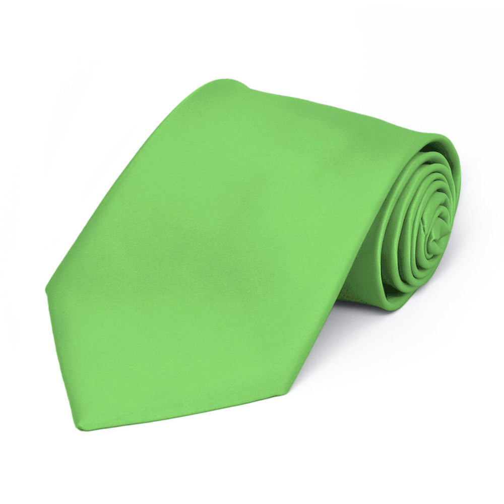 Boys Spring Green Premium Solid Color Ties Shop At Tiemart Tiemart Inc