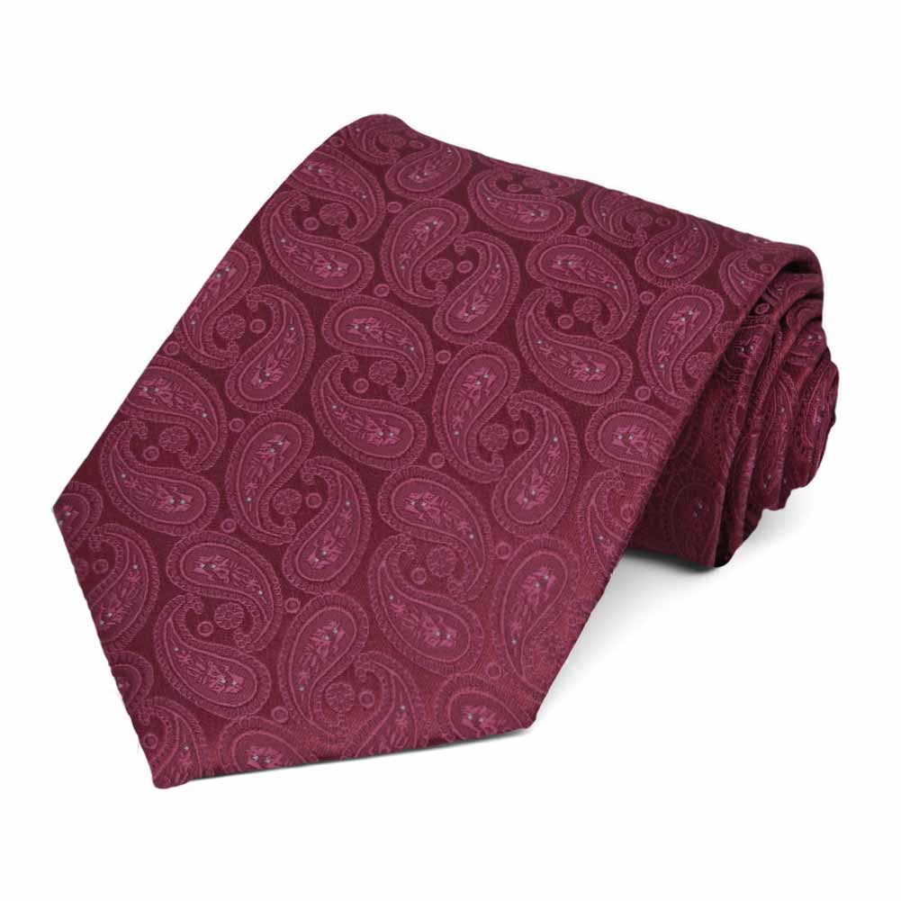 Burgundy Paisley Tie | Shop at TieMart – TieMart, Inc.