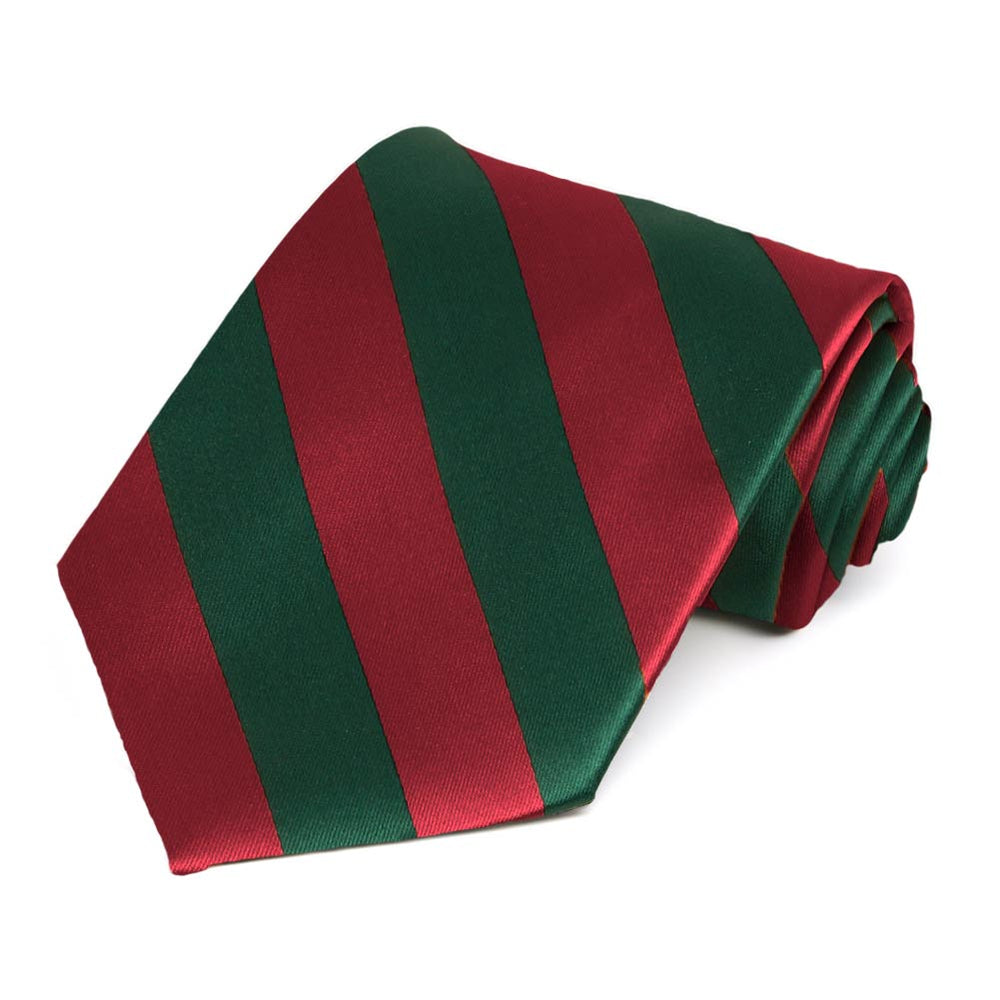 Crimson Red And Hunter Green Striped Ties Shop At Tiemart Tiemart Inc 4946