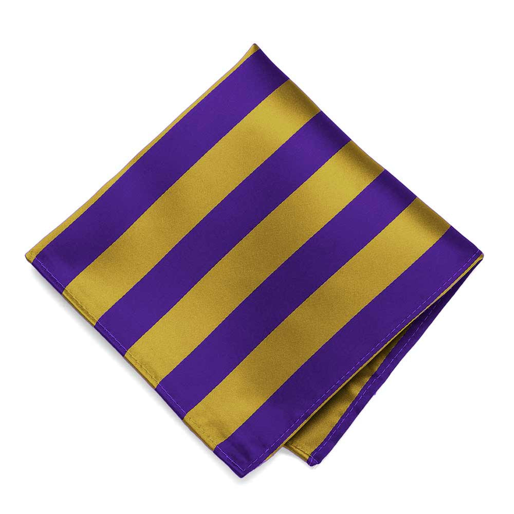 Dark Purple And Gold Striped Pocket Square Shop At Tiemart Tiemart Inc 9048