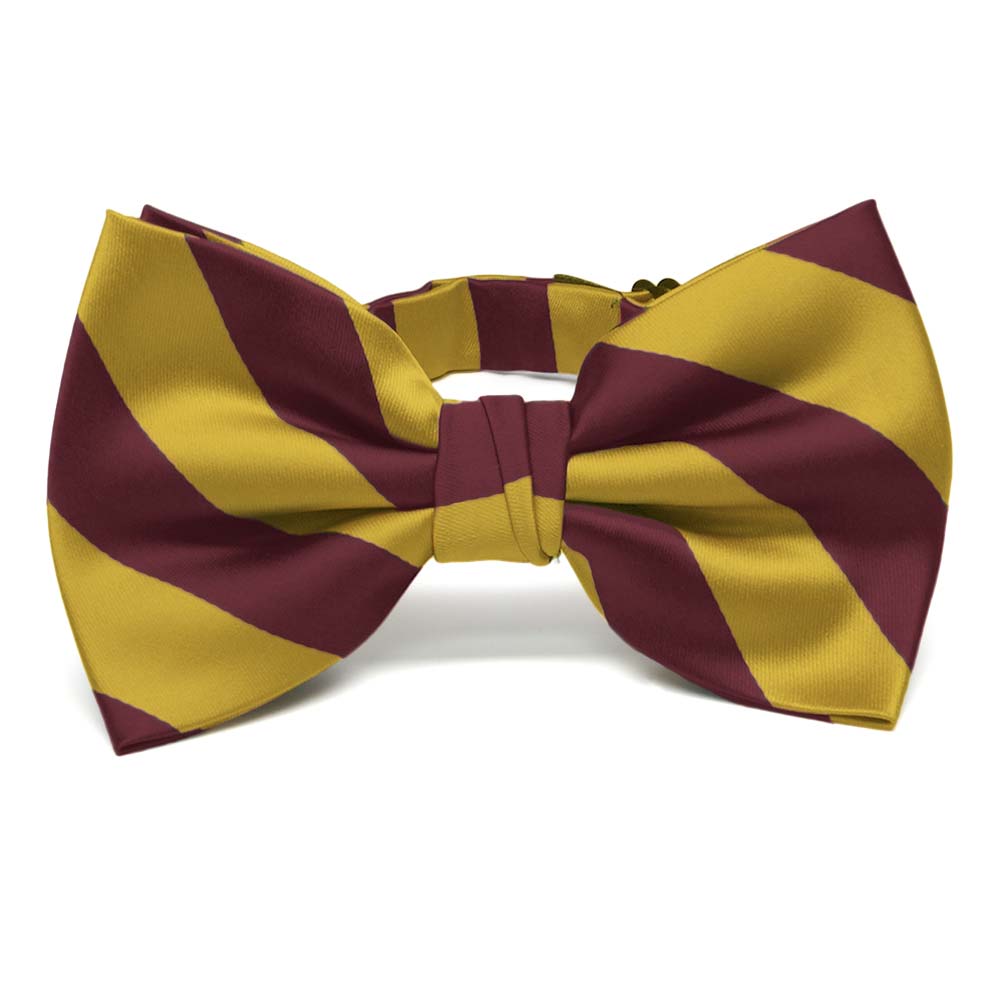 maroon and gold bow tie