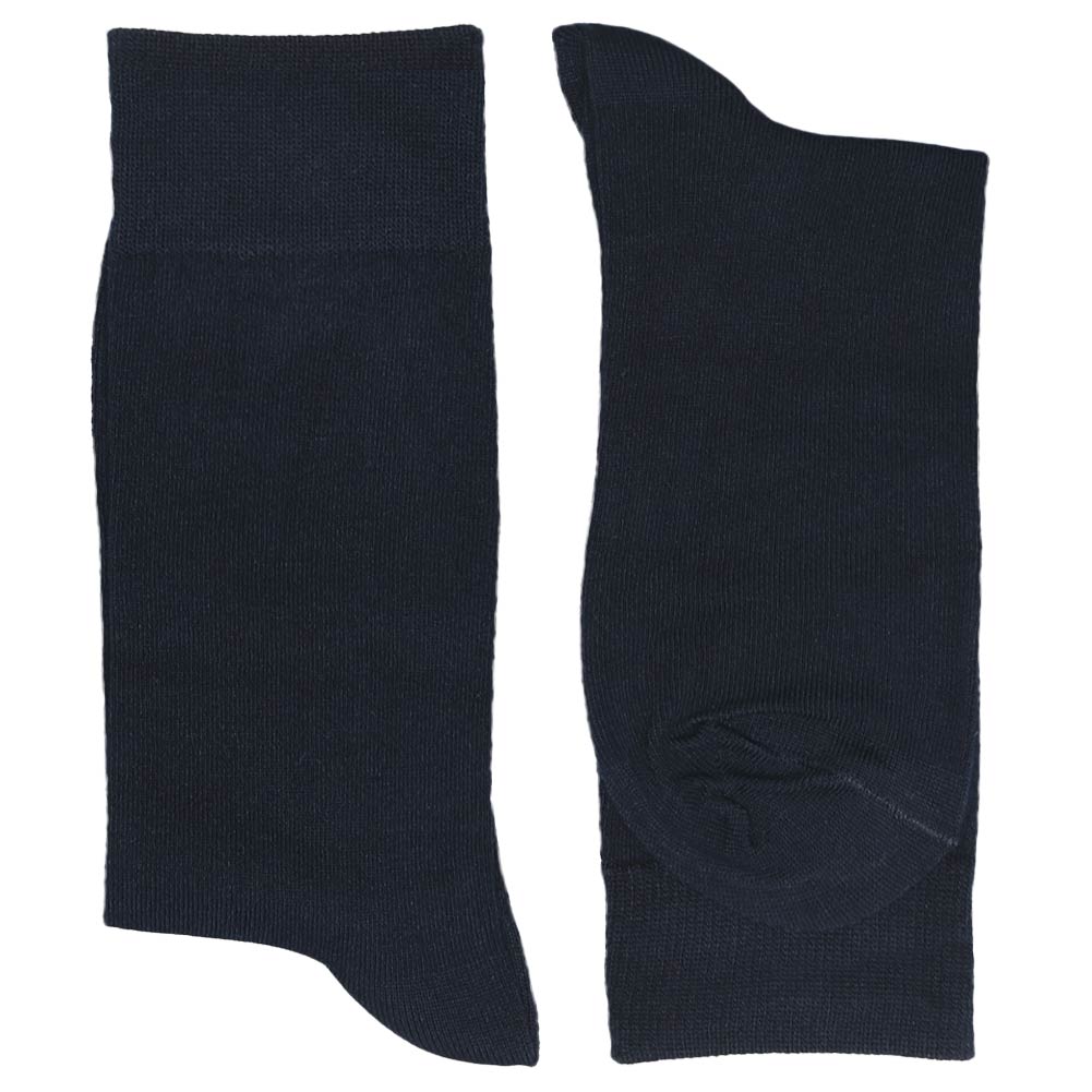 Men's Navy Blue Bamboo Dress Socks | Shop at TieMart – TieMart, Inc.