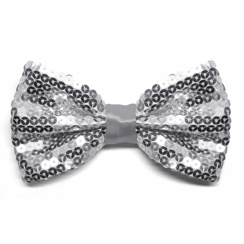 Silver Sequin Bow Ties. | Shop at TieMart – TieMart, Inc.