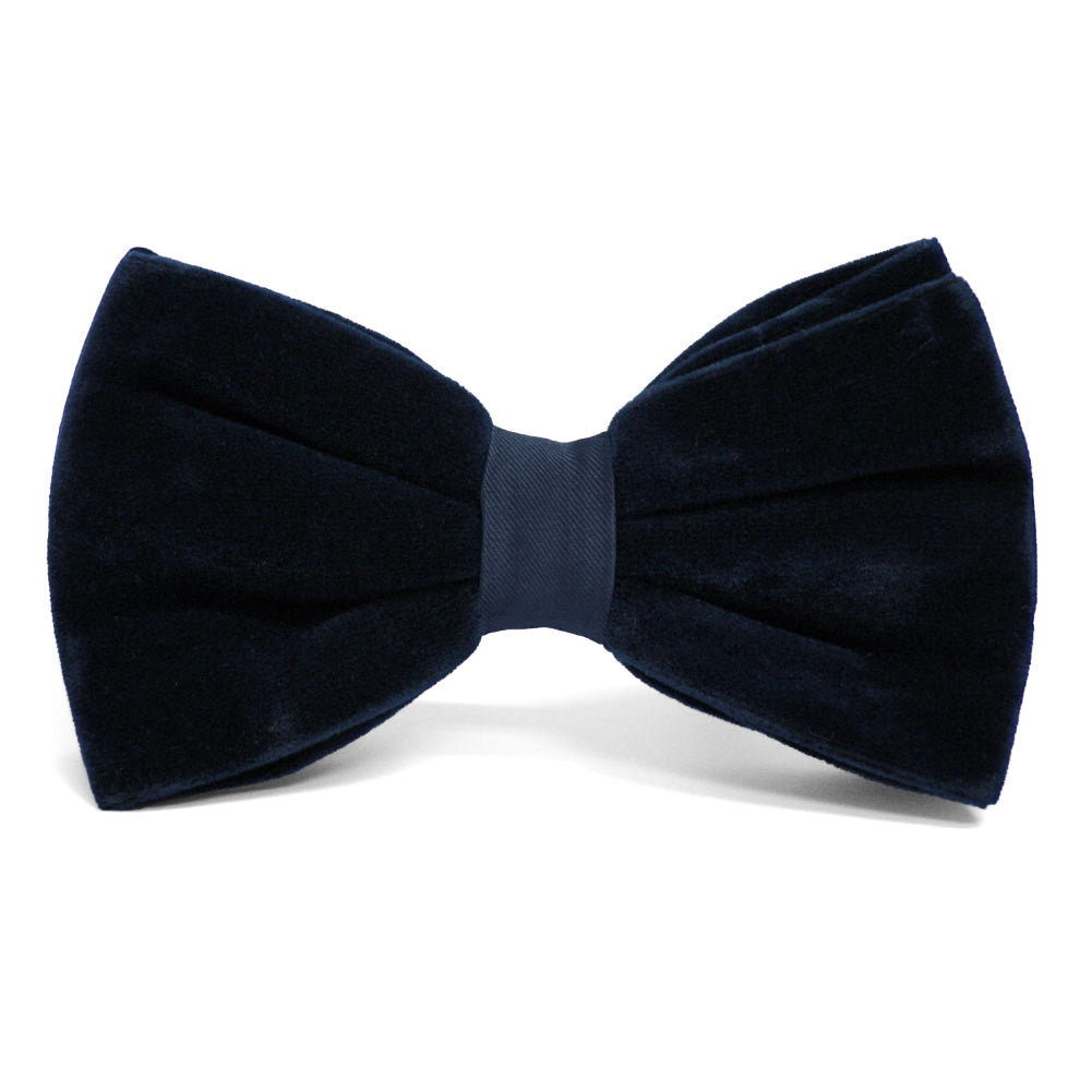 Navy Blue Velvet Bow Tie | Shop at TieMart – TieMart, Inc.