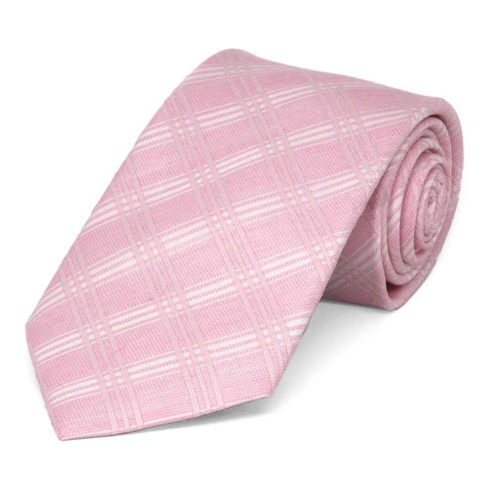 Ties Thomas Pink Checked Tie Pink details - Wedding - Mobile Version