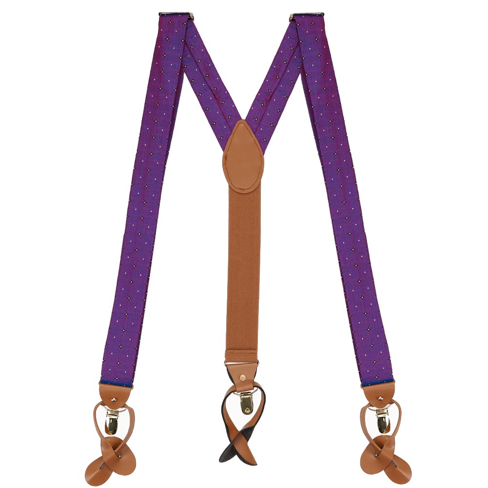 Iridescent Purple Geometric Suspenders Shop At Tiemart Tiemart Inc 4506