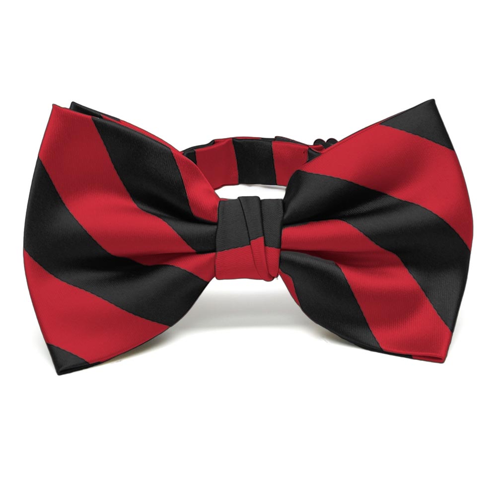 Red And Black Striped Bow Tie Shop At Tiemart Tiemart Inc 4173