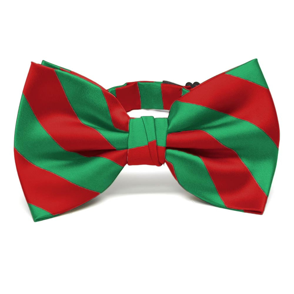 Red And Green Striped Bow Ties Shop At Tiemart Tiemart Inc 5134