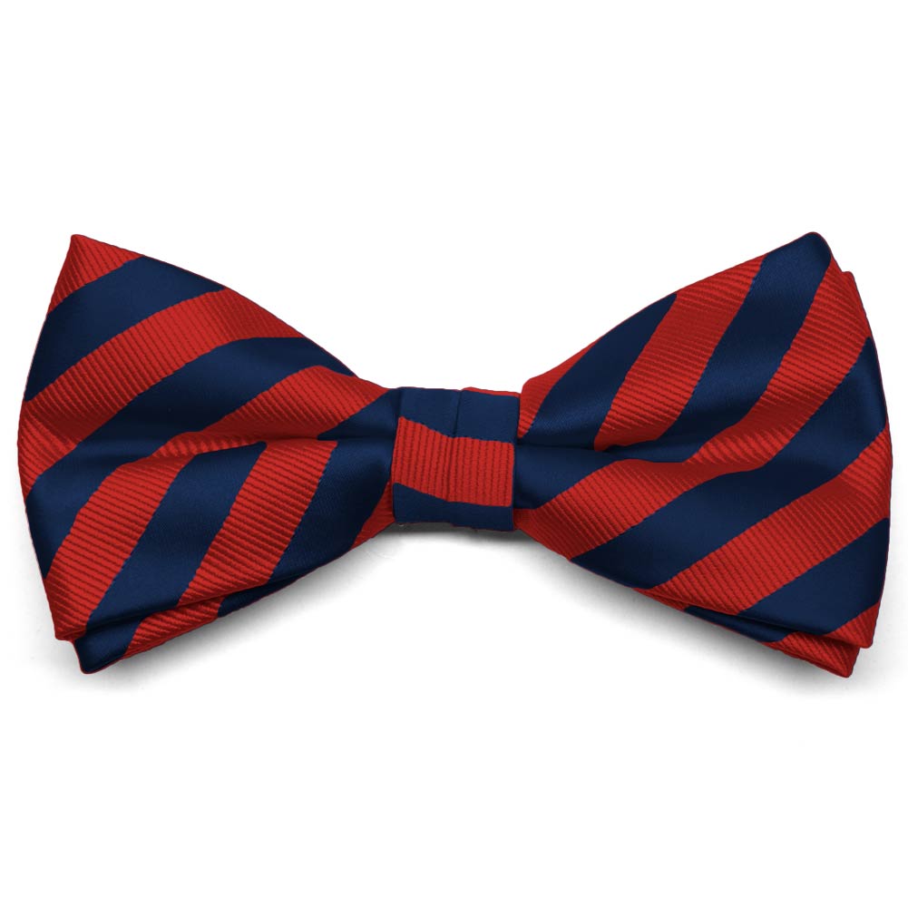 Red And Navy Blue Formal Striped Bow Ties Shop At Tiemart Tiemart Inc 0373