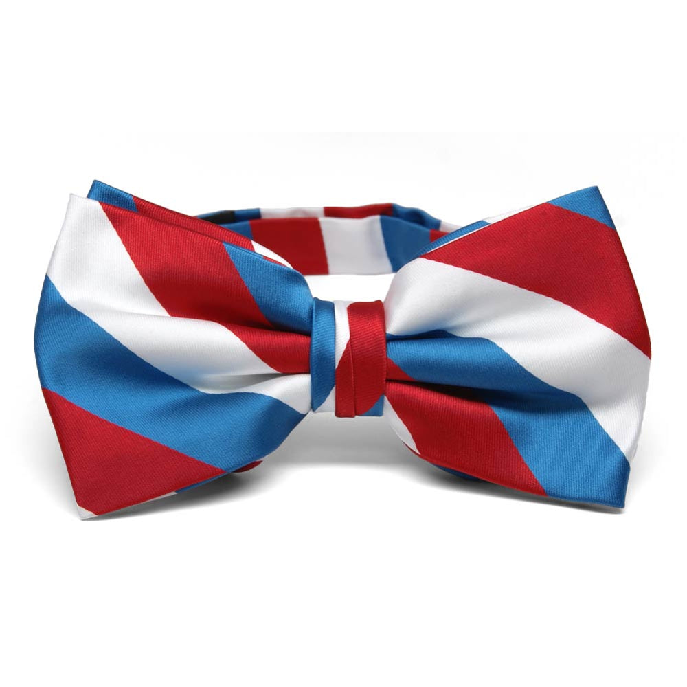 Red White And American Blue Striped Bow Tie Shop At Tiemart Tiemart Inc 3498