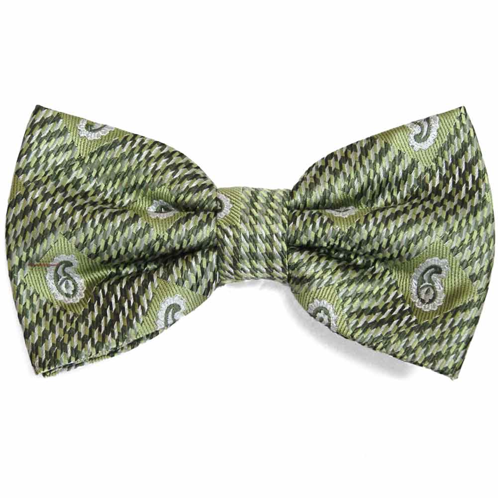 Sage Paisley Bow Tie Shop At Tiemart Tiemart Inc 7962