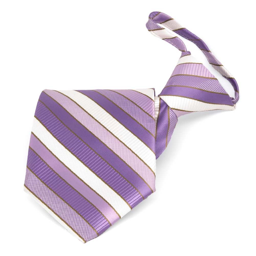 Thistle Purple Striped Zipper Tie Shop At Tiemart Tiemart Inc 6992