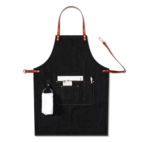 man cooking apron