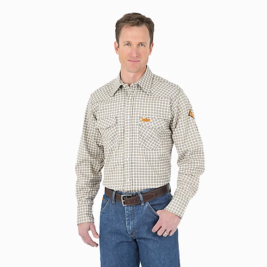 Wrangler® Fr Long Sleeve Western Snap Plaid Shirt - Men's — FRDenver