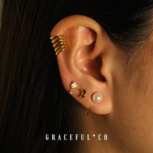 Women Gold Cz 925 Sterling Silver Ear Jacket Earrings, 3-4 Gram Approx at  Rs 850/pair in Jaipur