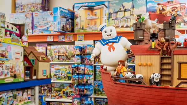 A colorful toy store