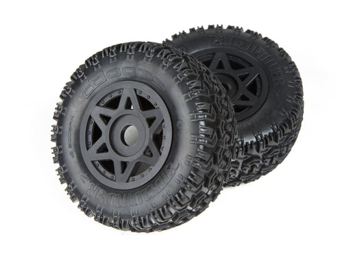 Arrma DBoots Hoons 42/100 2.9 Gold Belted 5-Spoke Wheels and Tyres