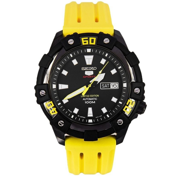 Seiko 5 Sports SRP509K1 Yellow Black Limited Edition Men's Watch –  Jamwatches & Co.