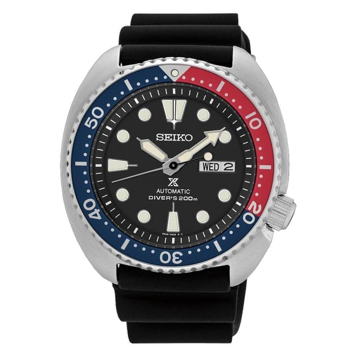 Seiko Prospex SRP779 Turtle Black Silver Red Blue Men's Watch – Jamwatches  & Co.