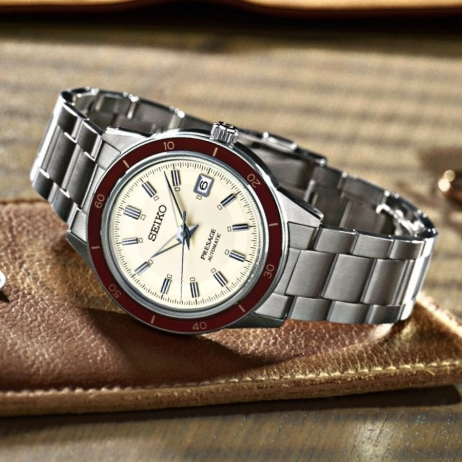 Seiko Presage SRPH93J1 Style 60s 'Ruby' Automatic Made in Japan SRPH93 –  Jamwatches & Co.